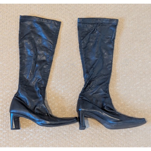 Black knee high clarks boots - black,