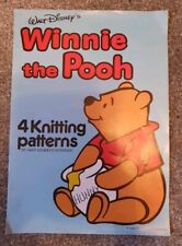 VINTAGE "WALT DISNEY'S" Winnie The Pooh INTARSIA KNITTING PATTERNS. 4 Designs.