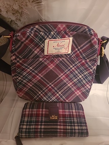 Purple tartan bag and - purple,