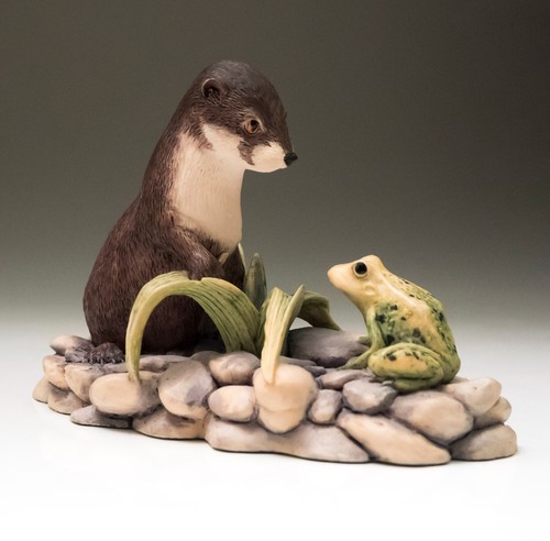 Realistic figurine baby otter - figurine,