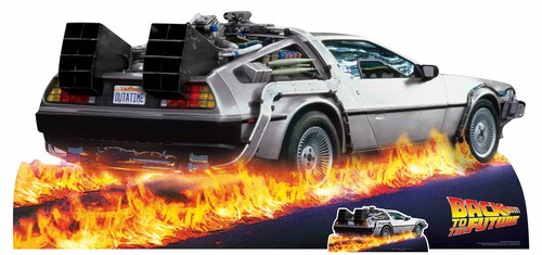 Delorean cardboard cutout - cardboard, &