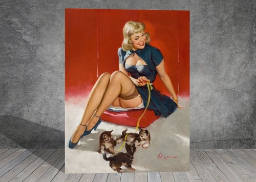 Gil elvgren woman cat - woman,