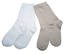 2 PAIRS FAT FACE WOMENS COTTON CREW SOCKS SIZE 4-7  Socks. CREAM Ladies Socks