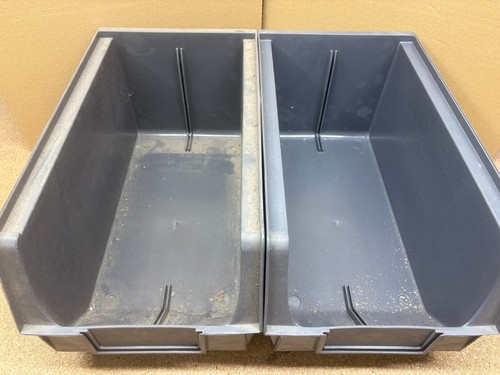 Plastic shelf bins grey - shelf,