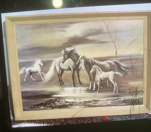 Oil paint horses - oil,