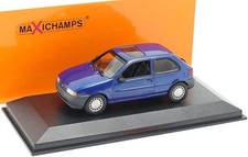 1: 43 Diecast Model of Ford Fiesta 1995 Blue Metallic Maxichamps   New!