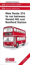 LONDON BUSES - EAST LONDON ROUTE 174/374 TIMETABLE - MAR 1993