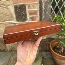 Vintage Wooden Storage Box Trinkets Stationery Jewellery Patina Rustic Style