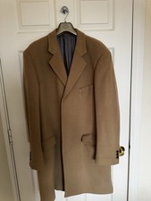 Men’s Wool & Cashmere Camel Mid Length Coat 44”