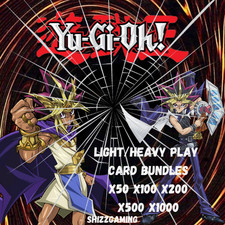 YuGiOh Light Play Heavy Play Bulk Bundle X50 X100 X200 X500 X1000