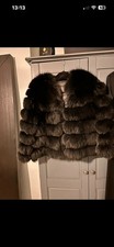 Black Genuine Fox Fur Jacket