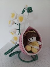 Crocheted Swing basket On Lily