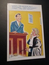 Postcard BUDGIE Lawyer "Do you drink, Sir?"  .....