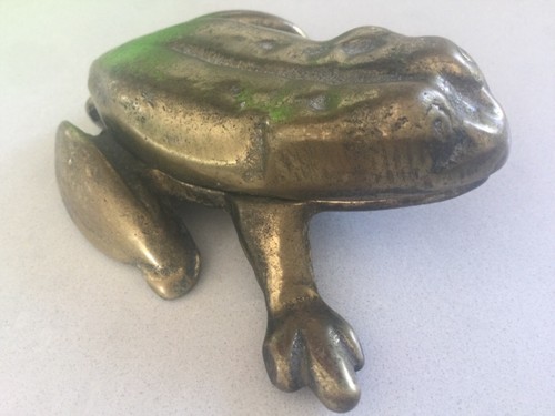 Vintage brass frog - vintage,