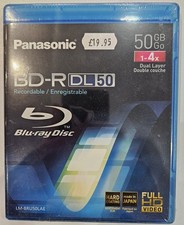 Panasonic BD-R DL50 Blu-ray recordable discs 50gb
