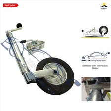 Trailer Jockey Wheel Stand 48mm Shaft Heavy Duty Clamp Extendible 23-30 inches