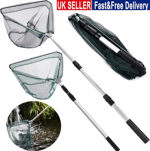 Folding fishing pole landing - pole,
