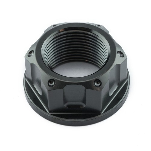 Titanium flanged axle nut - nut, m24