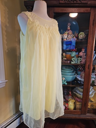Vintage nightgown chiffon - nightgown,