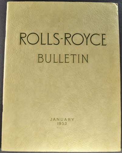 1953 rolls royce bulletin - rolls,