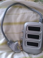 3 way Scart adaptor Gold Scart switch switchable Push Buttons Scart Box