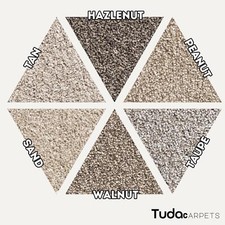 Barrati 15mm Saxony Hessian Back Carpet Luxury Hard Wearing Lounge Bedroom