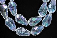 Glass Crystal Faceted Teardrop Briolette Beads for Jewellery Making Craft