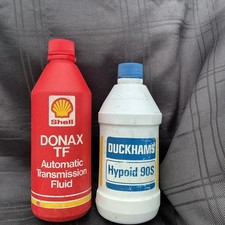 Duckhams  and shell Oil Plastic Bottles vintage 