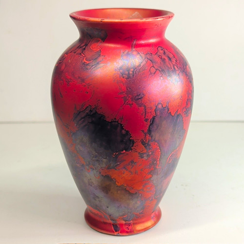 Pat armstrong raku vase - raku,