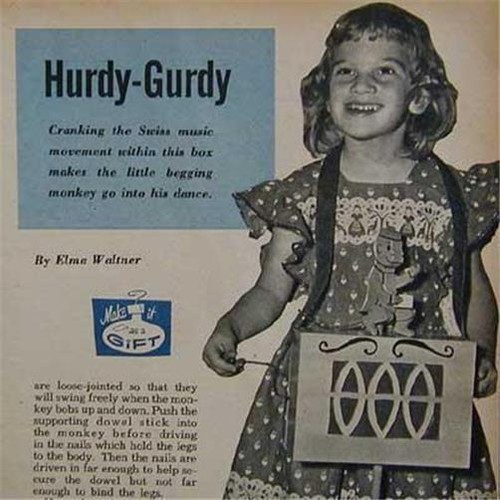Hurdy gurdy toy - toy, 1955