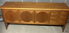 QUALITY RETRO RARE NATHAN CIRCLES TEAK SIDEBOARD AMAZING CONDITION WE DELIVER