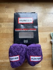 Hunter Fleece Welly Socks Violet Size UK 6-8