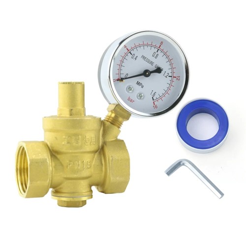 Brass water pressure regulator - water,