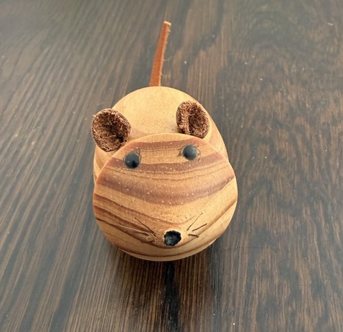 Handmade wooden mouse