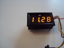 12v 24v DC Orange Digital Clock Camper Van VW Vito Transit 4x4 Car Caravan Boat