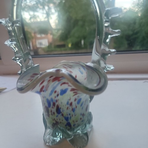 Murano glass basket trinket - glass, basket trinket