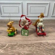 Vtg wooden christmas - christmas, ornaments