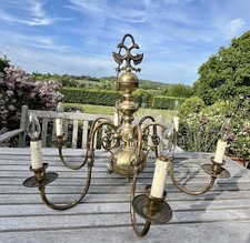 Chandelier- Brass 20th Century, Flemish Eagle and 6 arms - for restoration. 