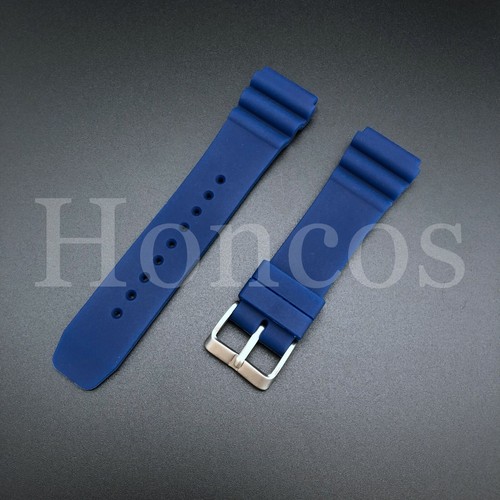 Blue rubber watch band - watch, strap