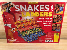 Rare Giant 3D Snakes And Ladders Tiered Board Game 2-6 Players 4 Years+ Complete