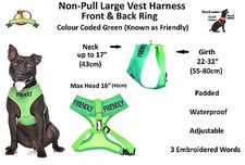 Warning Dog Colour Coded Collar Lead Harness CAUTION, TRAINING Sizes & Styles