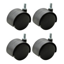 4Pcs Plastic Swivel Casters Office Small Wheels Heavy Duty Furniture Casters