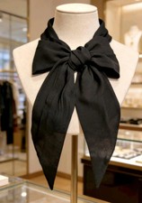 Black Crinkle Chiffon Cravat