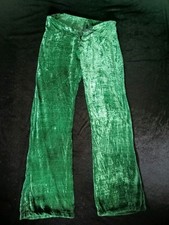 Vintage Green Velvet Lace Up