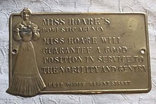 vintage rare repro brass sign