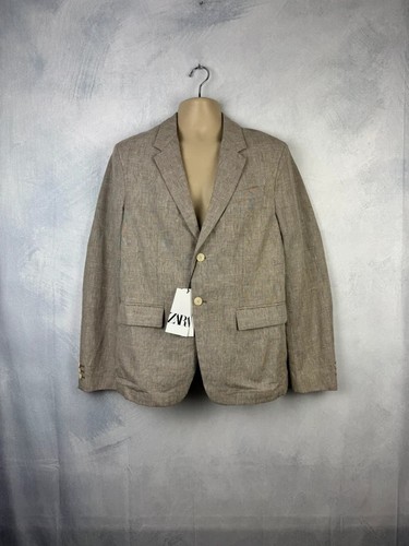 Zara mens linen blend blazer - zara,