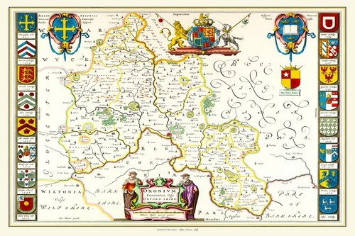 Old map oxfordshire - old, of