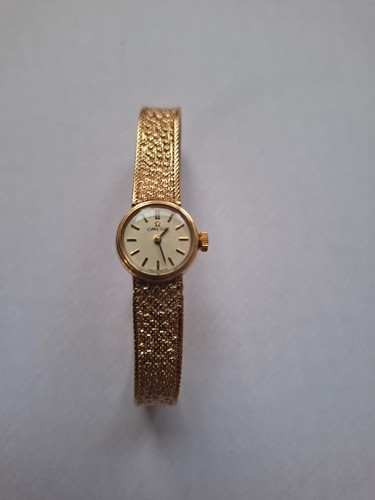 Ladies 9ct gold omega watch - ladies,