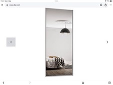 Three  Full Length Mirrored Sliding Wardrobe Doors B @Q  Silver Framed