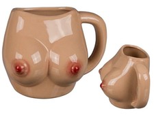 Boob Mug Ceramic Breasts Saucy